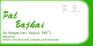 pal bajkai business card